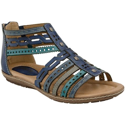 earth bay womens leather strappy cut out zip up gladiator sandals ebay