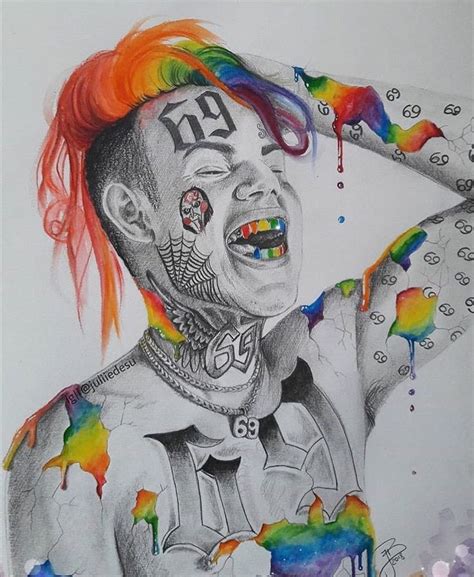 colourful hair dont care 6ix9ine sg69 juliiedesu