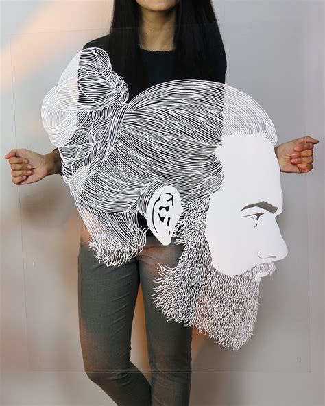 cut hair  paper papercutting art  behance