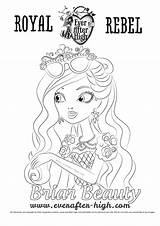 Coloring High Ever After Pages Briar Face Royal Beauty Girl Rebels Printable sketch template