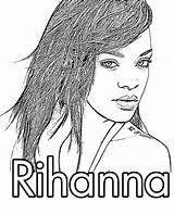 Rihanna Colorir Hermosa Messi Lionel Colorironline Superstar Romero Britto sketch template