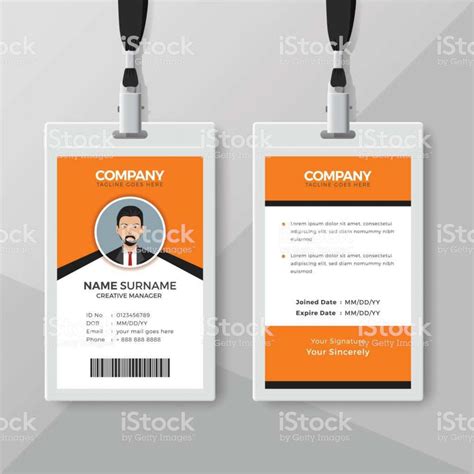 view   template word editable blank id card template images vector