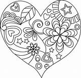 Heart Coloring Doodle Psychedelic Pages Mandala Valentine Fringe Des Beyond Mosaic Coloriages Printable Stamps Un Digital Fête Beyondthefringecrafts La Adult sketch template