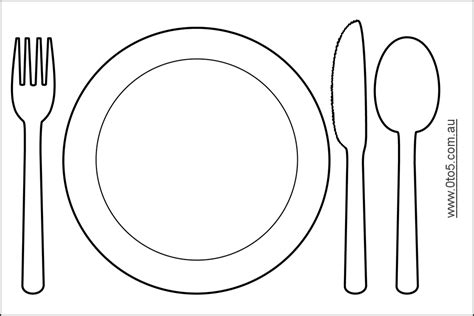 empty dinner plate page coloring pages