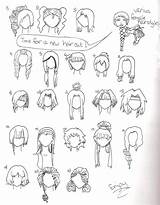 Ponytail sketch template