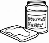 Butter Peanut Jelly Pages Template Coloring Colouring sketch template