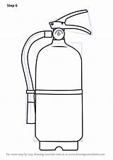 Extinguisher Fire Drawing Draw Step Drawings Objects Tutorials Drawingtutorials101 Paintingvalley Learn Everyday sketch template