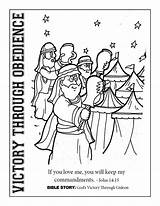 Gideon Coloring Pages Army Bible Sunday Sheet School Victory sketch template