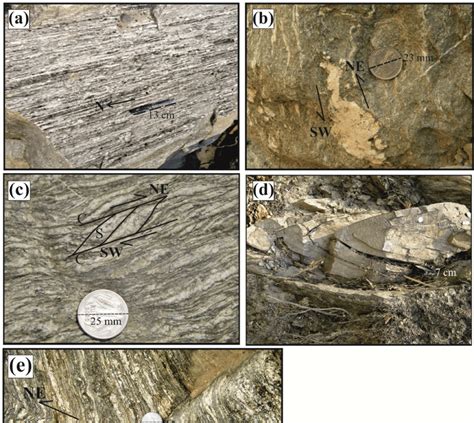 mineral stretching lineation   developed  late phase