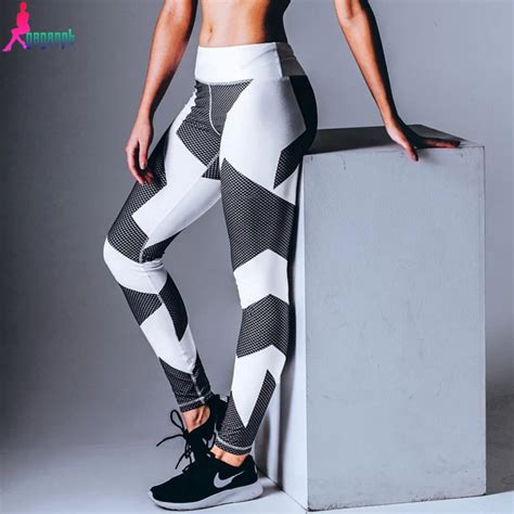 gagaopt 2016 leggings women black white fitness pants fitness leggins