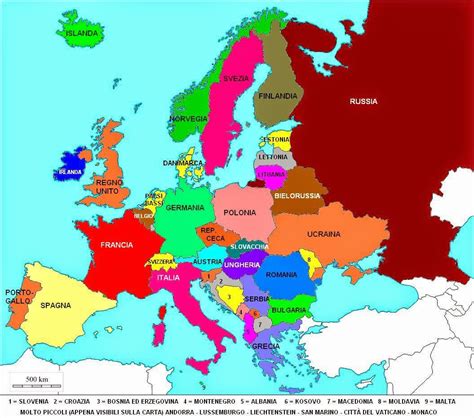 imparare  la geografia  gli stati europei
