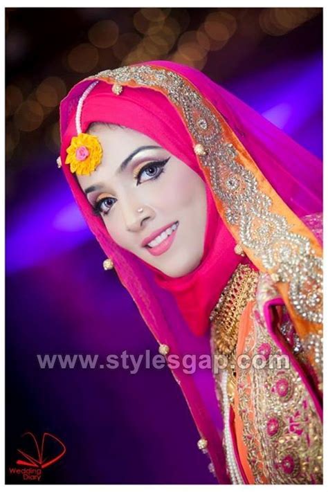 latest bridal hijab styles dresses designs collection 2017 2018