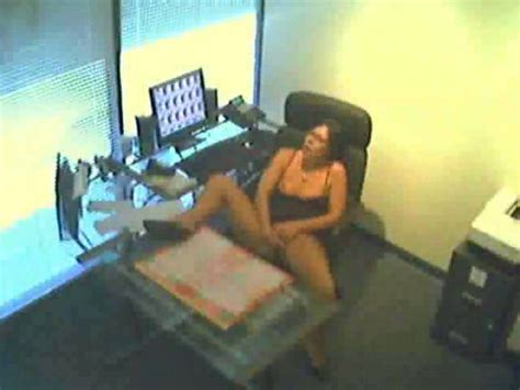 security cam video of my brunette secretary masturbating video