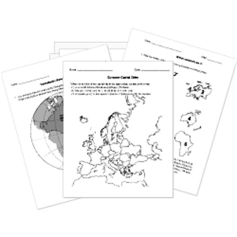 printable geography tests  worksheets