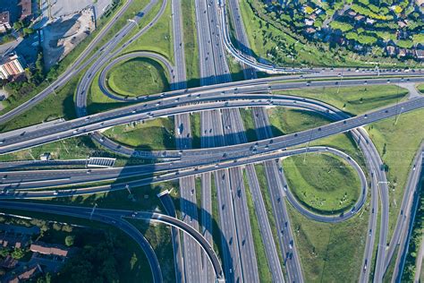 aerial photo highway  interchange toronto