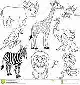 Animals Coloring Wild African Pages Safari Animal Printable Pdf Small Dog Getcolorings Color Zoo Cartoon Jungle Savanna Print Choose Board sketch template