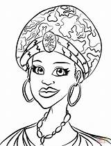 Coloring African Africa Pages Woman Portrait Printable Adult Girl Color Toddlers Supercoloring Clogs Dutch Drawing Print Beautiful Template sketch template