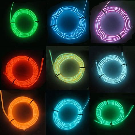 pc diy decoration  charge interior led el wire rope tube light