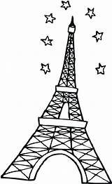 Eiffel Tower Coloring Outline Drawing Kids Paris Pages Printable Cartoon Clipartmag Clipart Getdrawings sketch template