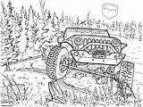 Jeep Coloring Pages Off Road Drawing Printable Truck Wrangler Car Drawings Jeeps Cars Bumpers Print Choose Board sketch template