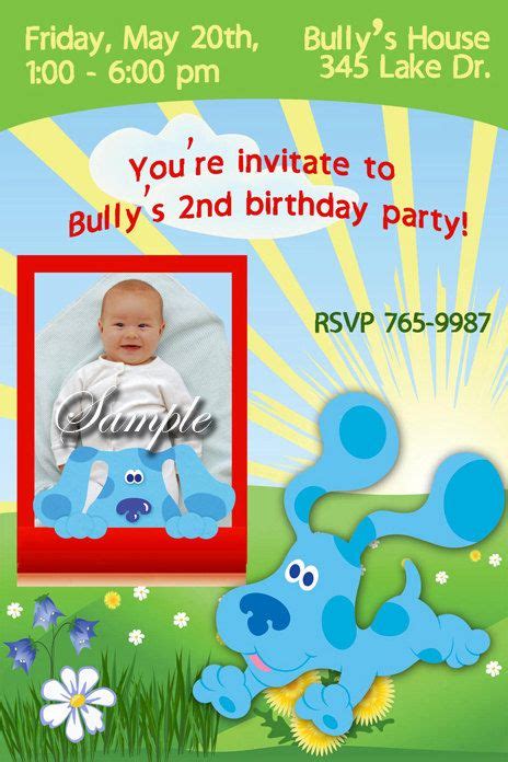 blues clues invitations birthday  birthdayinvitations  etsy