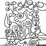 Miro Joan Coloring Garden Paintings Pages Miró Famous Kids Online Worksheets Colouring Painting Da Colorare Pintar Per Arts Grade Artists sketch template