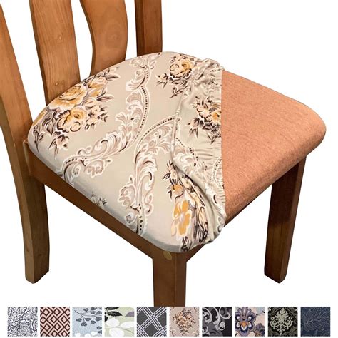 set   removable washable spandex anti dust upholstered chair seat cushion slipcovers melanovo