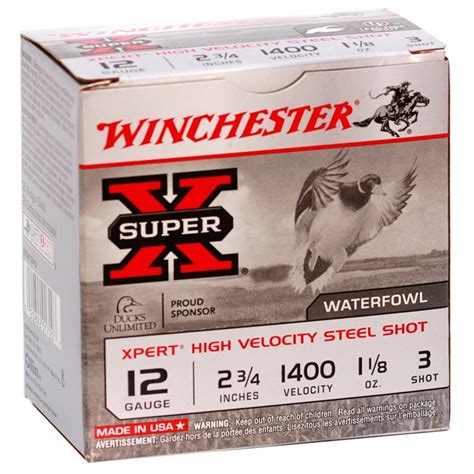 Winchester Super X Xpert Hv 12 Gauge Ammo 2 3 4 1 1 8 Oz 3 Non Toxic