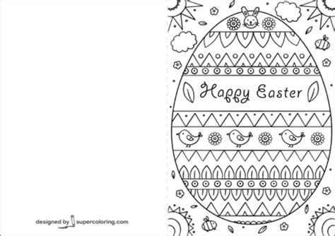 happy easter card coloring page  printable coloring pages