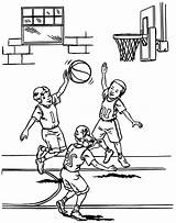 Basketball Coloring Kids Pages Children Coloriage sketch template