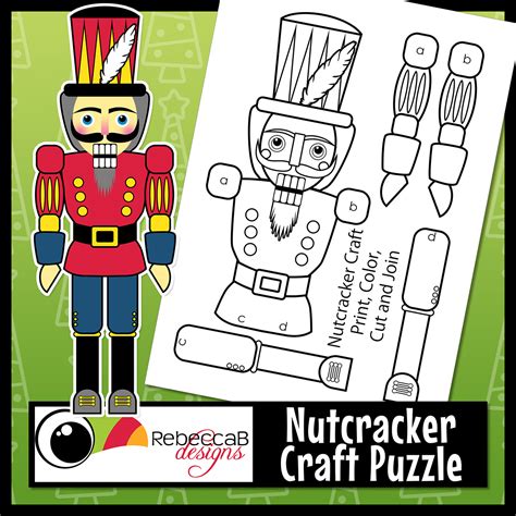 rebeccab designs  printable nutcracker craft puzzle