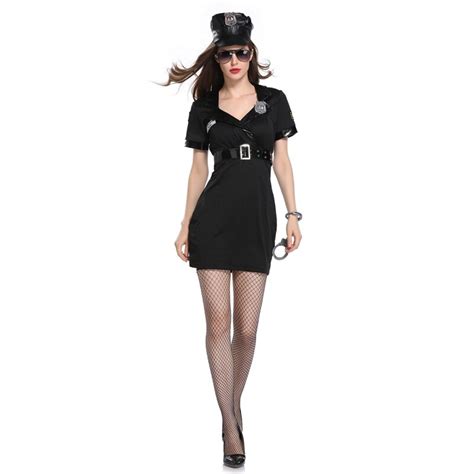 buy halloween policewoman costumes adult ladies short