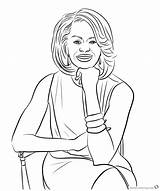 Michelle Obama Coloring Sitting Printable Chair Color Pages Getcolorings Kids sketch template