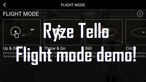 ryze tello flight mode demo  battery life youtube