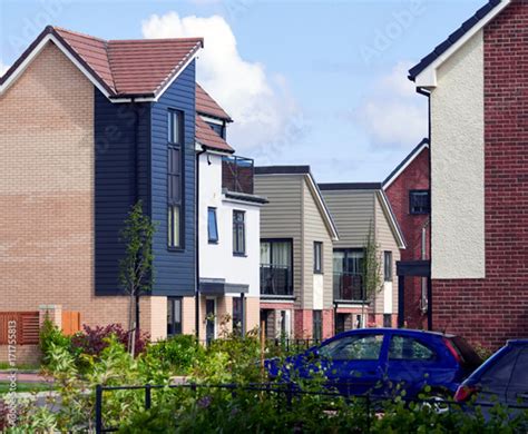 newly built homes   residential estate  england stock photo  royalty  images
