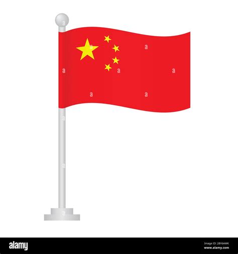 china flag flag pole stock vector images alamy
