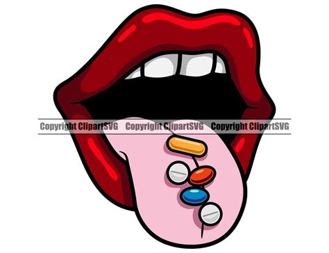 Drugs Acid Tab Roll Molly Ecstasy Pill Lips Tongue Mouth Mask Etsy