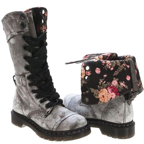 dr martens shoes  martens womens triumph  grey  floral color blackgray size