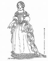 Pages костюм Ausmalen Barock барокко раскраска Rococo Kleider рисунок Renaissance sketch template