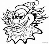 Clown Coloring Pages Cute Getcolorings Scary Face sketch template
