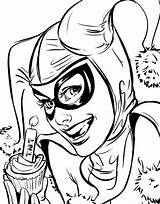 Harley Quinn Coloring Pages Print Kids sketch template