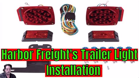 harbor freight trailer light installation youtube