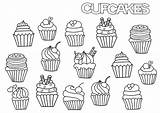 Cupcakes Coloring Cakes Colorare Da Pages Cup Doodle Disegni Dibujos Adult Cupcake Colorear Para Cake Disegno Mix Nine Dibujo Outline sketch template