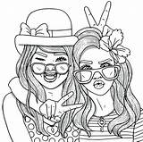 Coloring Pages Friend Friends Forever Getdrawings sketch template