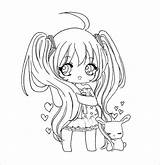 Chibi Coloring Pages Cute Girl Wolf Anime Miku Deviantart Template Tho Lineart Hatsune Colouring Kids Girls Printable Ausmalbilder Color Sheets sketch template