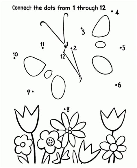 printable connect  dots coloring pages