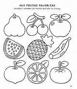 Frutas Verduras Plato Tareas sketch template