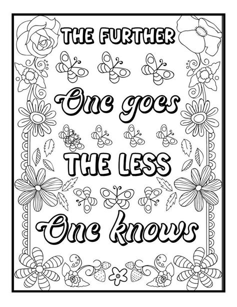 inspirational quotes coloring pages  adults etsy