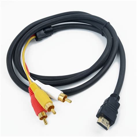 hdmi male   rca av audio video ft cable cord adapter  tv hdtv