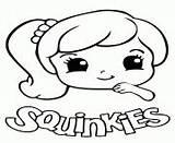 Coloring Pages Squinkies Girl Cute Online Info sketch template